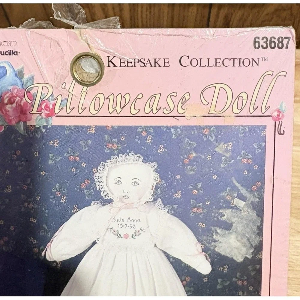 Bucilla 63687 Baby Julie Pillowcase‎ Doll Kit Special Edition Sealed Vintage NOS
